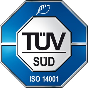 TÜV SÜD certification mark — ISO 14001:2015