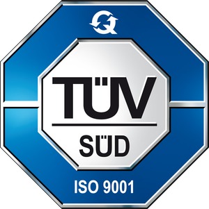TÜV SÜD certification mark — ISO 9001:2015